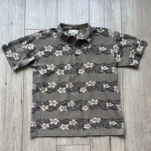 Hawaiian Polo by Crazy Shirts Men’s Medium Polo Vintage 90s Brown Made in USA